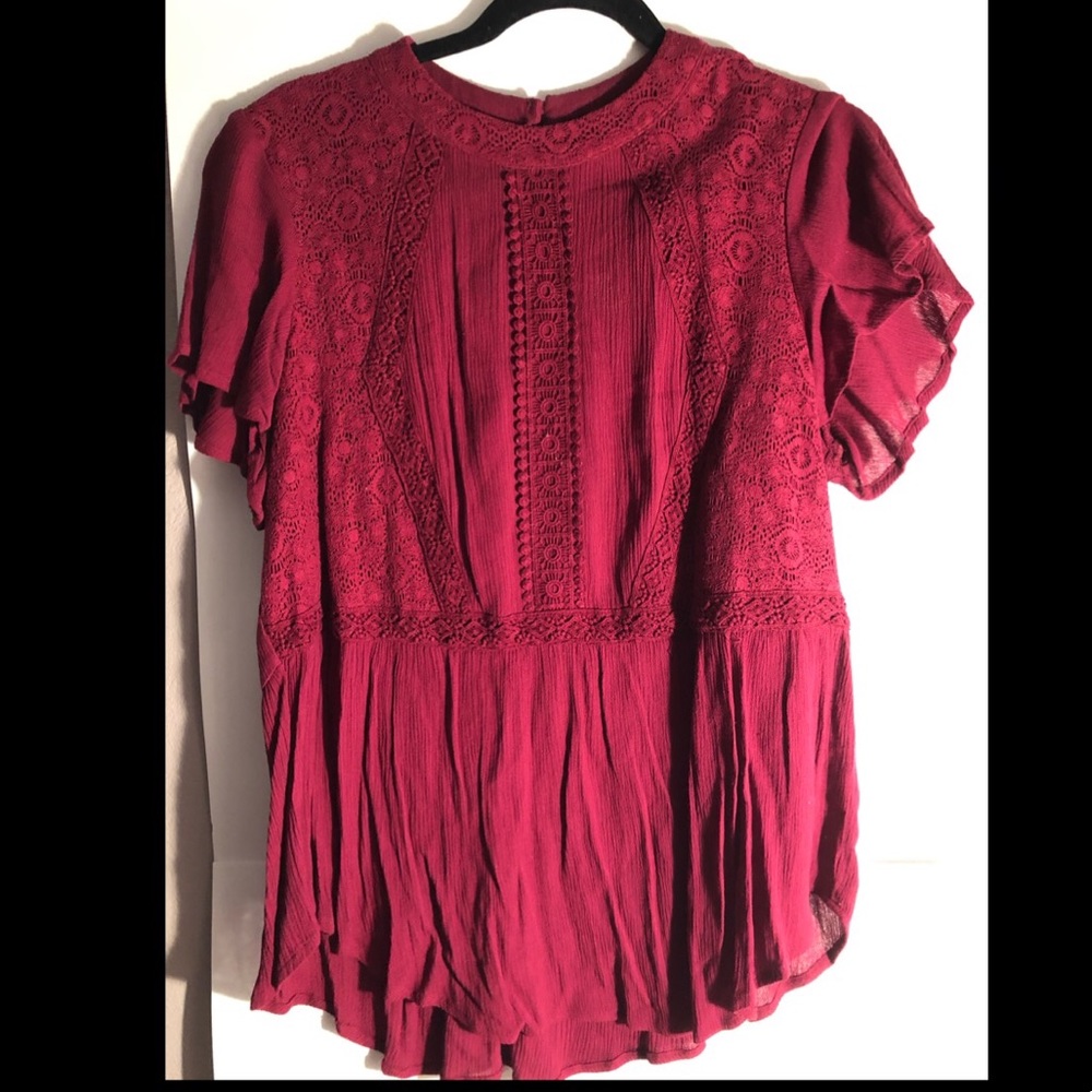 Burgundy blouse